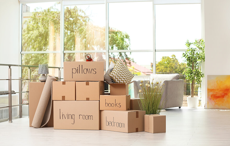 Put all things you have packed into one room