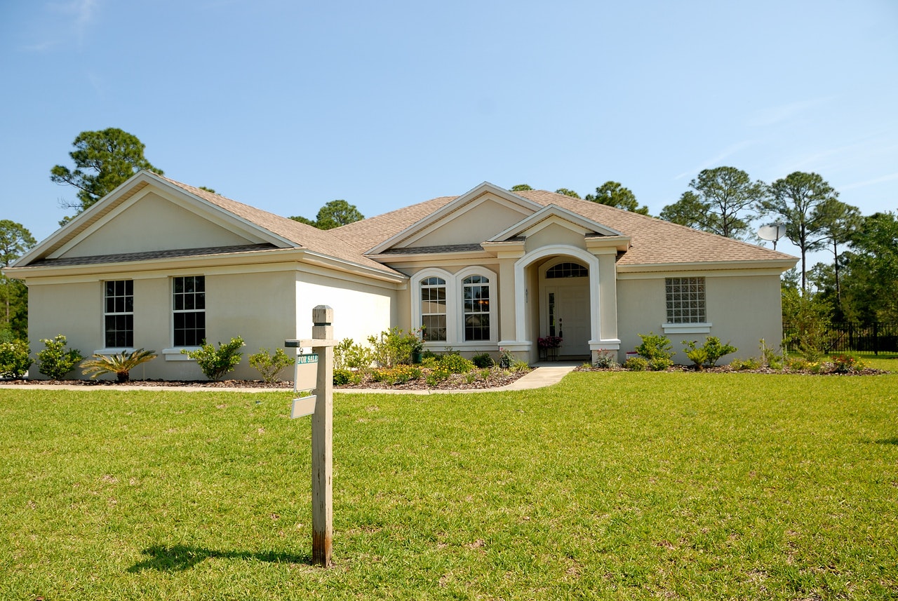 An abode with a large lawn