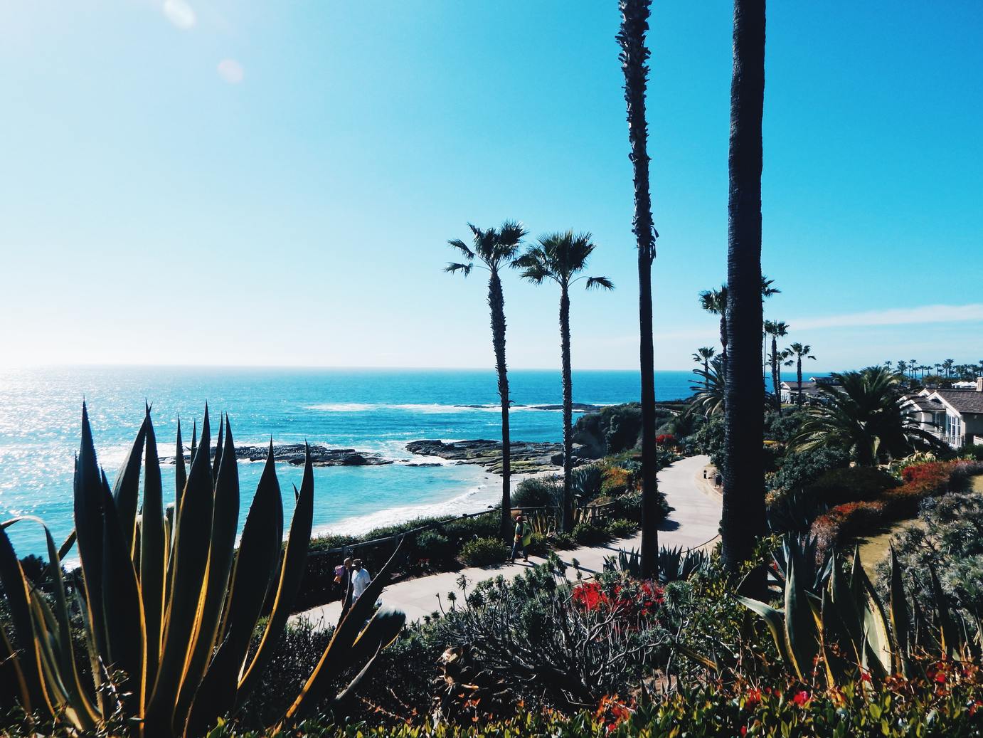 View of the beach and the ocean