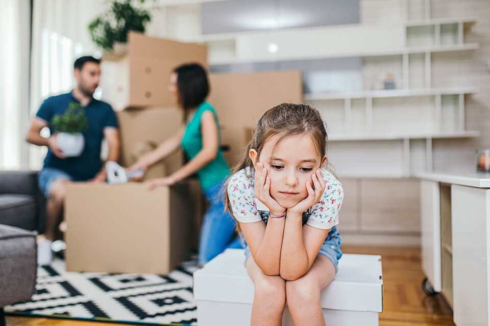 Child struggling after a move